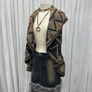 Bohemian Hippie Indie Brown Knit Cardigan (OS)